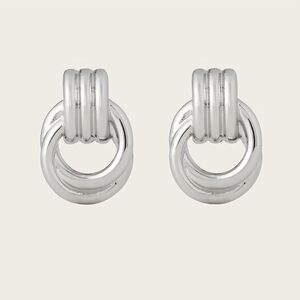 Chic Silver Loop Earrings